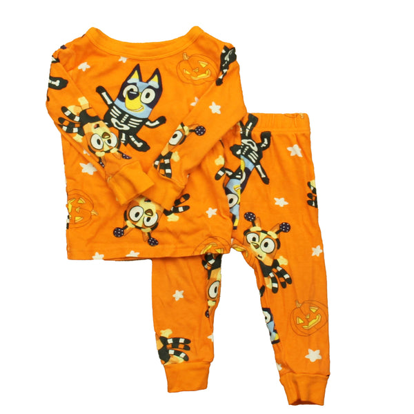 Bluey 18 Months Orange Skeletons