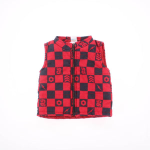 Disney 0-3 Months Red and Black Checkered
