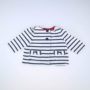 Gap 3-6 Months White and Navy Striped