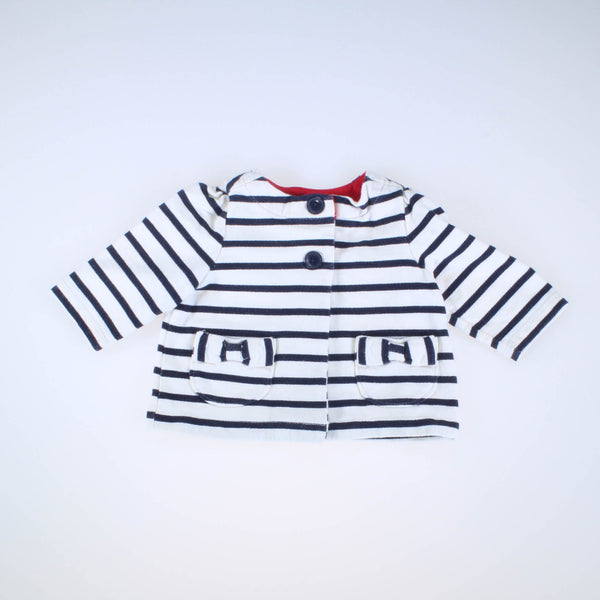 Gap 3-6 Months White and Navy Striped