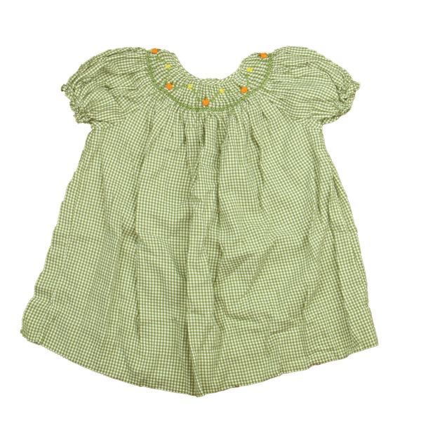 Simply Smock 18 Months Green | White Pumpkin