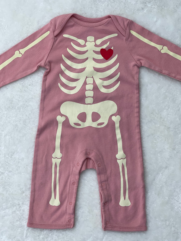 Pink Skeleton Romper